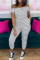 White Casual Striped Patchwork Off the Shoulder Skinny Jumpsuits