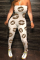 Lady Grey Sexy Print Patchwork Off the Shoulder Skinny Jumpsuits