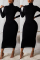 Red Fashion Sexy High Neck Long Sleeve Dress