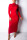 Red Fashion Sexy High Neck Long Sleeve Dress