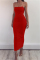 Red Fashion Sexy Sling Slim Dress