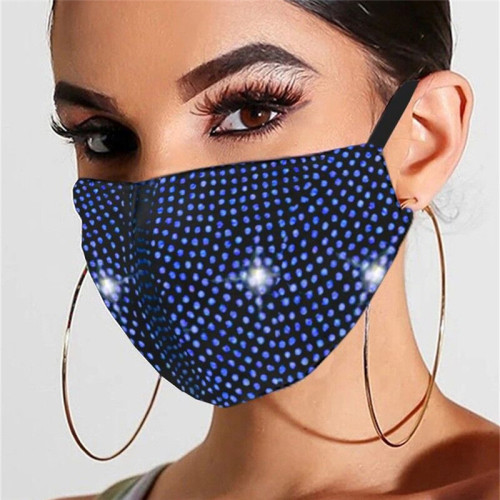Blue Fashion Casual Hot Drilling Mask