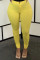 Yellow Fashion Sexy Skinny Denim Trousers