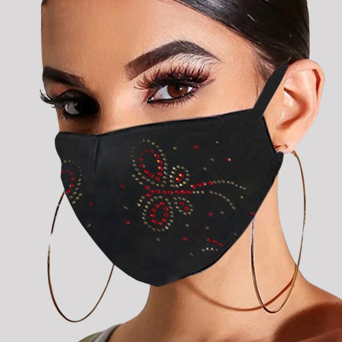 Black Red Fashion Casual Hot Drilling Mask