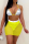 Yellow Sexy Solid Sequins Mesh Halter Sleeveless Two Pieces