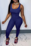 Wine Red Sexy Fashion Tight Sleeveless Jumpsuit