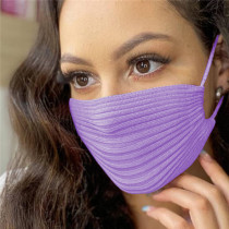 Purple Fashion Casual Solid Mask