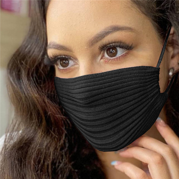 Black Fashion Casual Solid Mask
