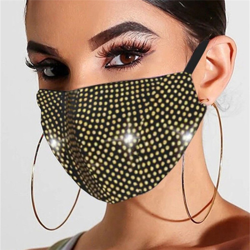 Yellow Fashion Casual Hot Drilling Mask
