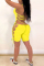 Yellow Sexy Sleeveless Off Shoulder Romper