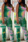 Rose Red Sexy Fashion Printed Suspender Jumpsuit