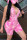 Pink Fashion Sexy Printed Sleeveless Romper