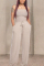 White Fashion Sexy Strapless Slim Jumpsuit