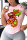 Pink Fashion Casual Print Short Sleeve T-shirt