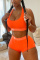 Orange Fashion Sexy Vest Shorts Sports Set