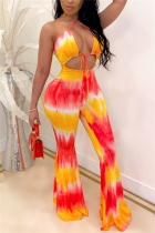 RedYellow Sexy Printed Off Shoulder Jumpsuit
