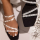 Silver Casual Street Tassel Patchwork Hot Drill Opend Out Door Shoes