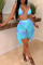 Rose Red Sexy Print Patchwork Swimwears