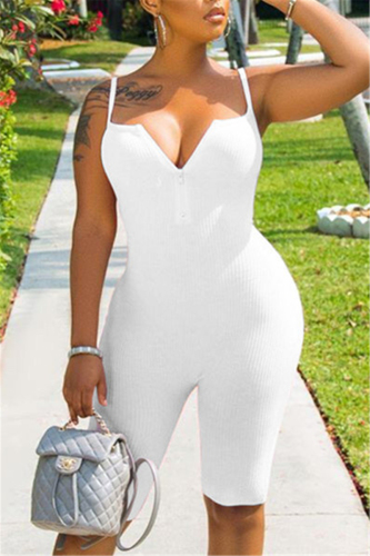 White Fashion Sexy Sling Slim Romper