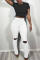 Pink Fashion Casual Solid Ripped Fold Regular Mid Waist Trousers