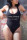 Black Sexy Lettering Print Sleeveless Swimsuit
