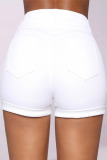White Fashion Sexy High Waist Denim Shorts