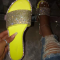 Light Brown Sexy Street Patchwork Hot Drill Opend Comfortable Out Door Shoes