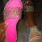 Light Brown Sexy Street Patchwork Hot Drill Opend Comfortable Out Door Shoes