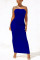 Blue Sexy Fashion Tight Tube Top Dress