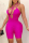 Pink Fashion Sexy Solid Hollowed Out Backless Spaghetti Strap Skinny Romper