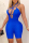 Blue Fashion Sexy Solid Hollowed Out Backless Spaghetti Strap Skinny Romper