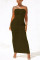 Brown Sexy Fashion Tight Tube Top Dress