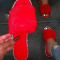 Red Casual Street Hollowed Out Split Joint Hot Drill Opend Comfortable Out Door Shoes
