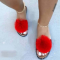 Red Sexy Casual Hollowed Out Split Joint Opend Comfortable Out Door Shoes