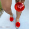Red Sexy Casual Hollowed Out Patchwork Opend Comfortable Out Door Shoes