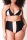 Bikini Sexy Plus Size Colorblock Black Swimsuit