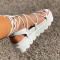 White Casual Street Bandage Hollowed Out Patchwork Opend Comfortable Out Door Shoes