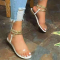 Brown Sexy Street Patchwork Chains Opend Comfortable Out Door Shoes