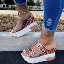Pink Casual Street Hollowed Out Split Joint Opend Out Door Shoes