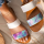 White Casual Street Hollowed Out Patchwork Printing Opend Comfortable Out Door Shoes