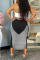 White Sexy Casual Patchwork Backless Strap Design Strapless Sleeveless Dress