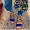 Gray White Casual Street Hollowed Out Patchwork Printing Opend Comfortable Out Door Shoes