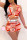 Red Sexy Casual Print Basic Zipper Collar Sleeveless Two Pieces
