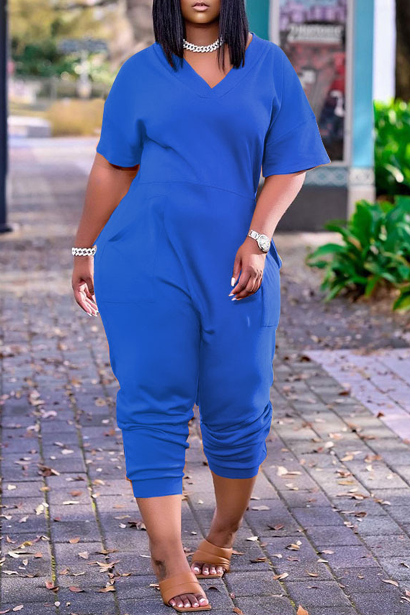 plus size royal blue pants