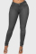 Black Fashion Casual Solid Basic High Waist Skinny Jeans