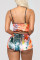 PurpleOrange Sexy Fashion Print Suspender Top Shorts Set