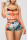 OrangeBlack Sexy Fashion Print Suspender Top Shorts Set