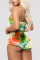 PurpleOrange Sexy Fashion Print Suspender Top Shorts Set