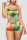 OrangeGreen Sexy Fashion Print Suspender Top Shorts Set