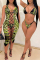 Green Fashion Sexy Leopard Hollowed Out Swimwears
